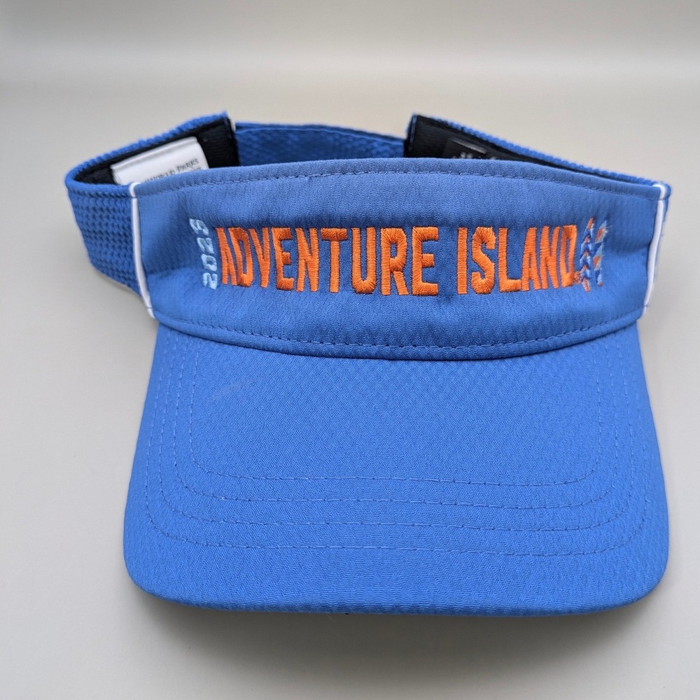 Adventure Island Water Park Sea World Parks Blue Embroidered Adjustable Visor - Picture 1 of 6